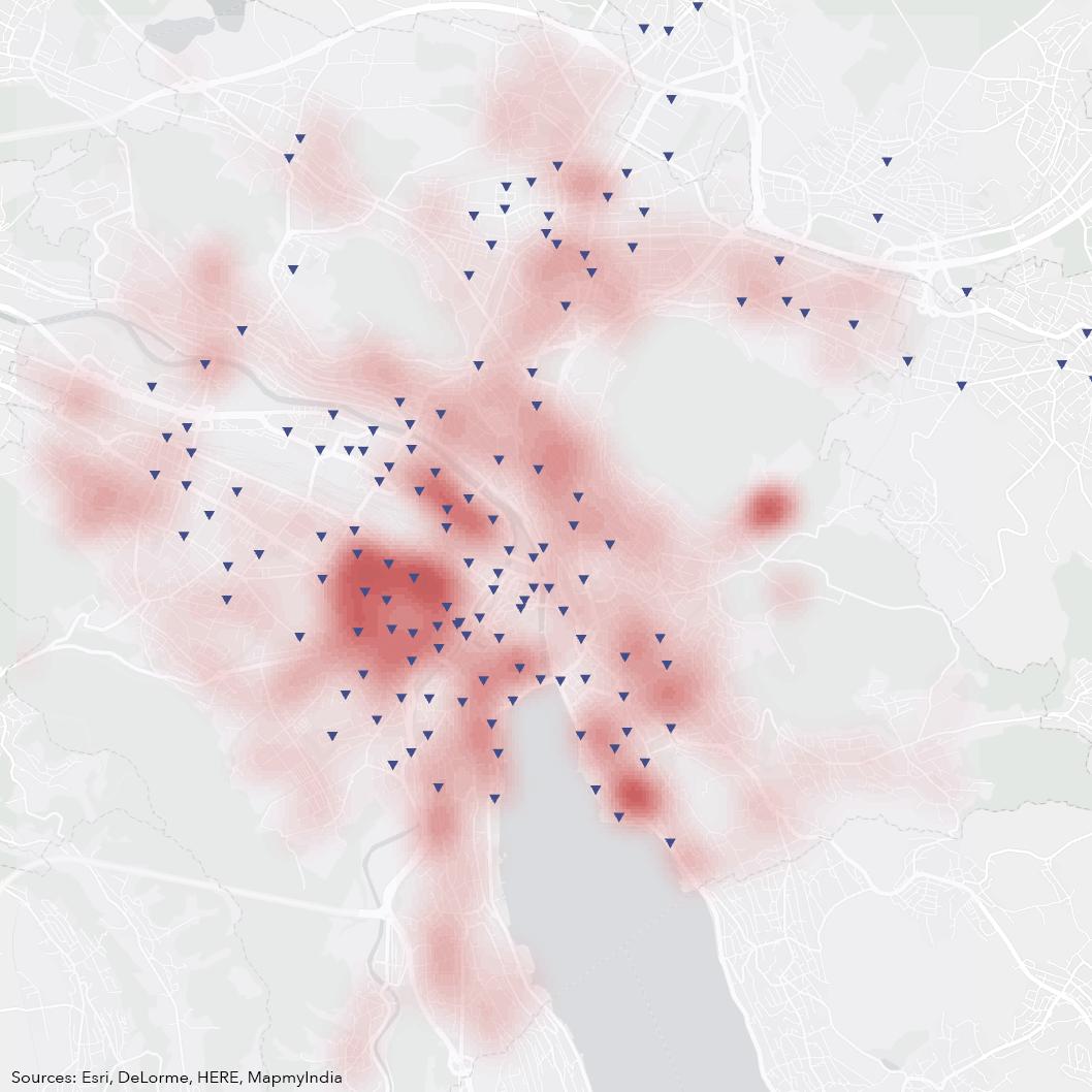 Visual analytics of mobile behaviour data in digital cities