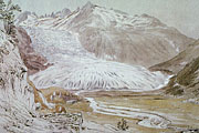 The advance of the Rhone glacier in August 1824