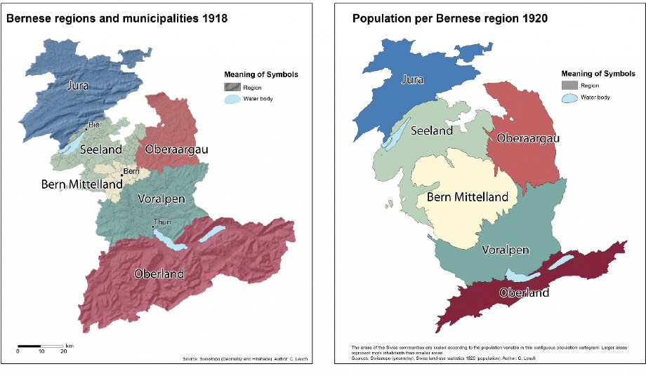 Public Health Interventions, Epidemic Growth, and Regional Variation of the 1918 Influenza Pandemic Outbreak in a Swiss Canton and Its Greater Regions