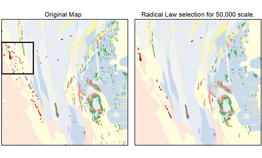 Recognition of group patterns in geological maps by building similarity networks