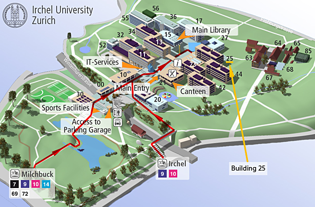 Irchel campus map