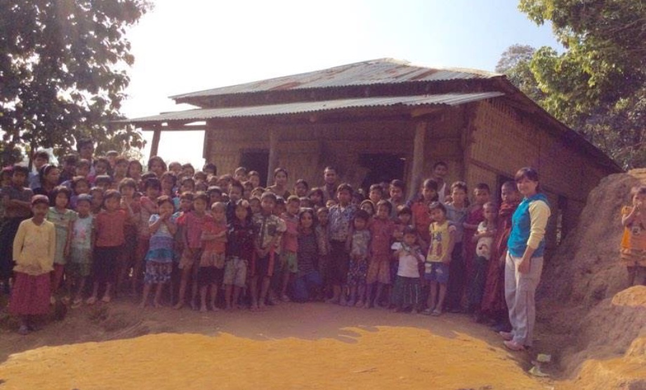 Children from the community border school