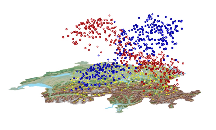 Quantitative modeling of geographic influences on morphosyntactic area formation in Swiss German