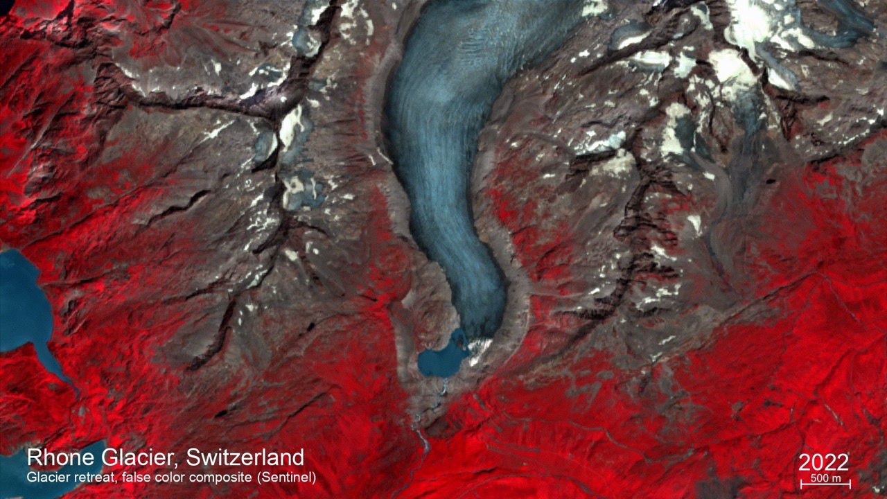 Satellitenbild Rhonegletscher