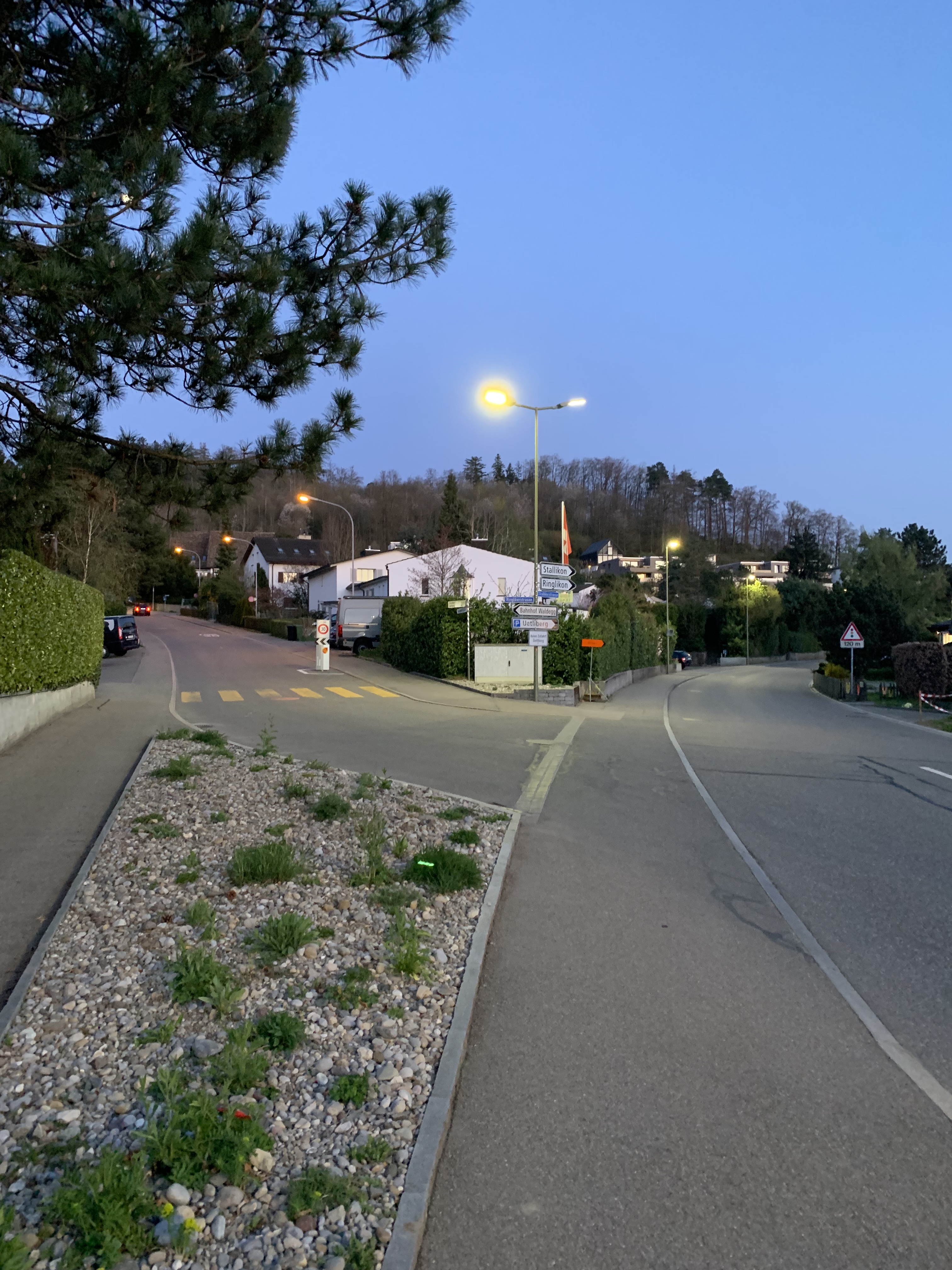 Street fork Uitikon