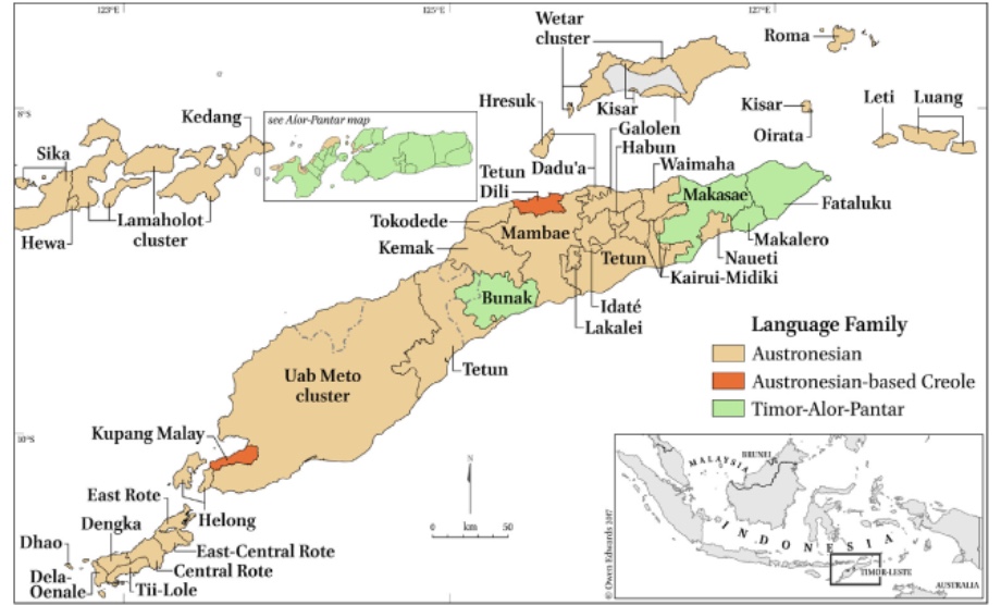 The dialect chain of the Timor-Alor-Pantar language family