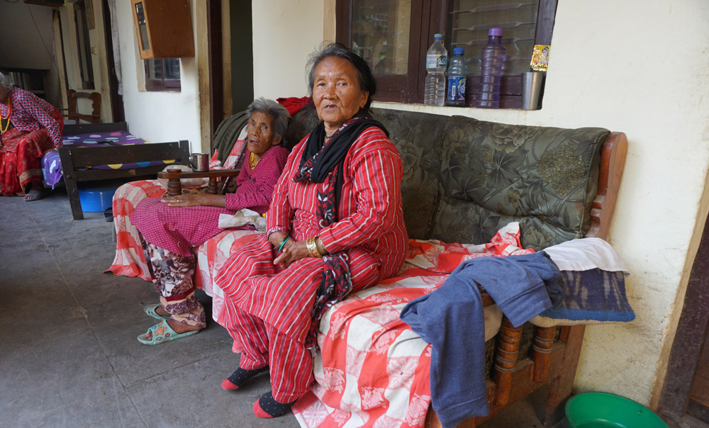 Alte Leute in Nepal