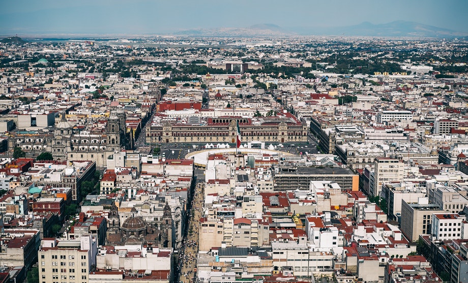 Aerial photo of Mexico city