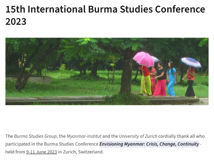 15th International Burma Studies Conference 2023