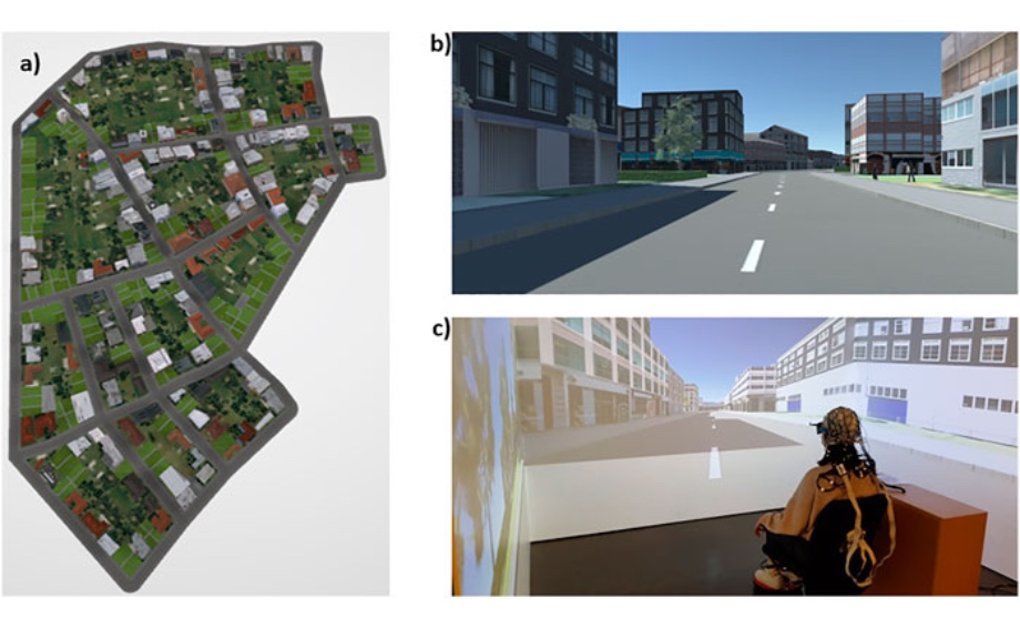 The effect of landmark visualization in mobile maps on brain activity during navigation: A virtual reality study​​​​​​​