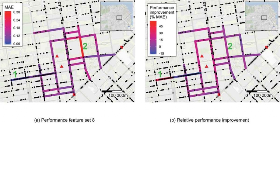 Value of incorporating geospatial information into the prediction of on-street parking occupancy – A case study