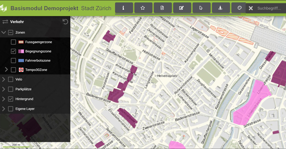 Basismodul Demoprojekt Stadt Zürich