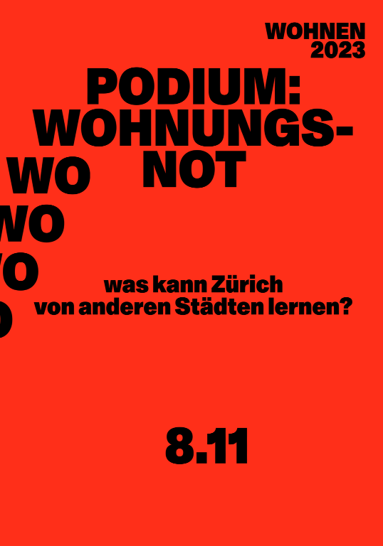 Flyer von Tsüri für Podium: Wohnungsnot